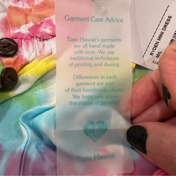 Tiare Hawaii Ryden Tie Dye Strapless Mini Dress Women’s Sz M/L NWT - Picture 16 of 16